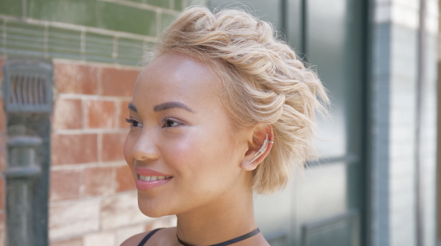 Easy way to curl short hair top
